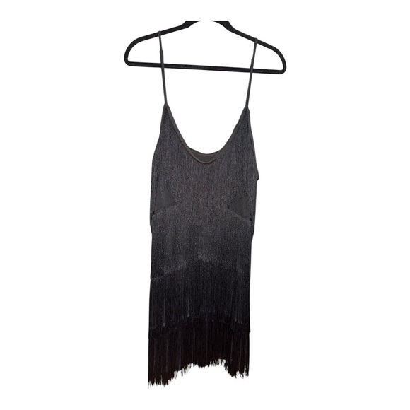 Source Unknown Black Fringe Mini Dress - Picture 1 of 6